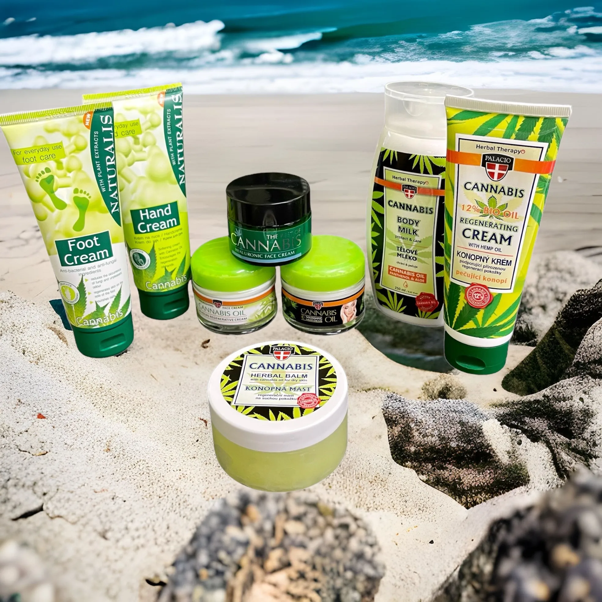 Auswahl verschiedener Cremes für diverse Anwendungsbereiche