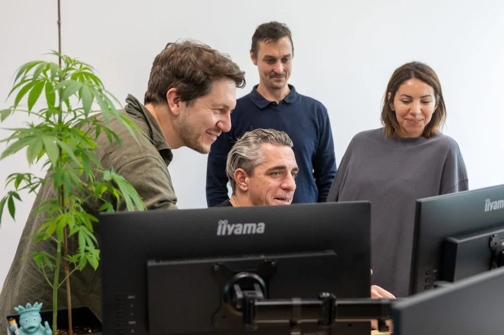 Hanf.com Team auf Treppe