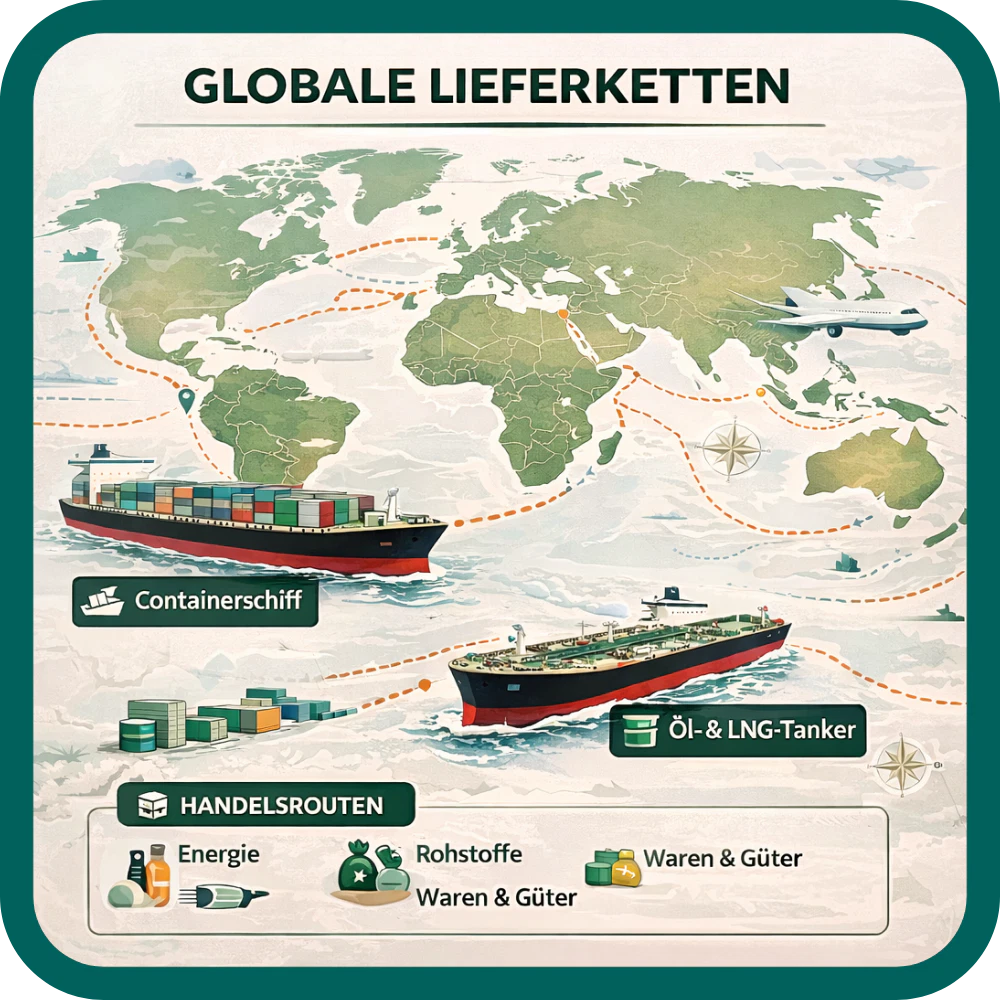 Infografik globale Lieferketten